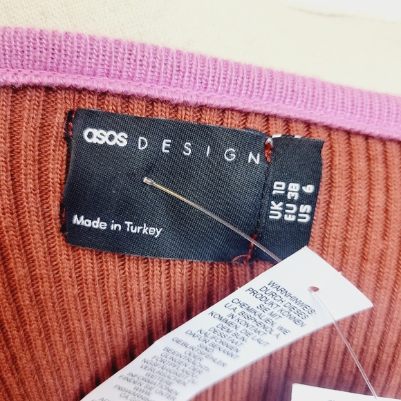 NWT Asos by Design Knitted Midi Halter Dress size 6 - Picture 12 of 13